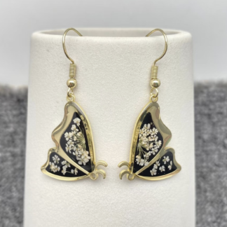 Dried Flower Earrings - Butterfly