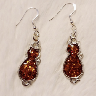 Cat Glitter Earrings
