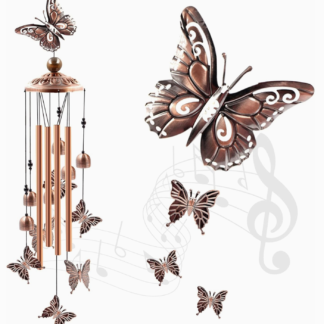 Iron Metal Art Wind Chimes - Butterfly