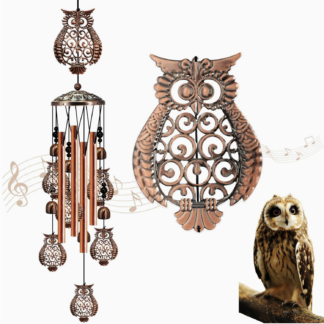 Iron Metal Art Wind Chimes - Owl