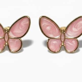 Butterfly Stud Earrings - Pink