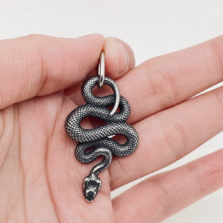 Blacken Stainless Steel Snake Necklace
